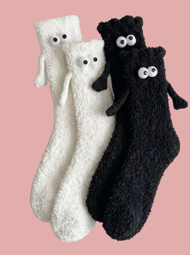 Cute Coral Velvet Magnetic Socks