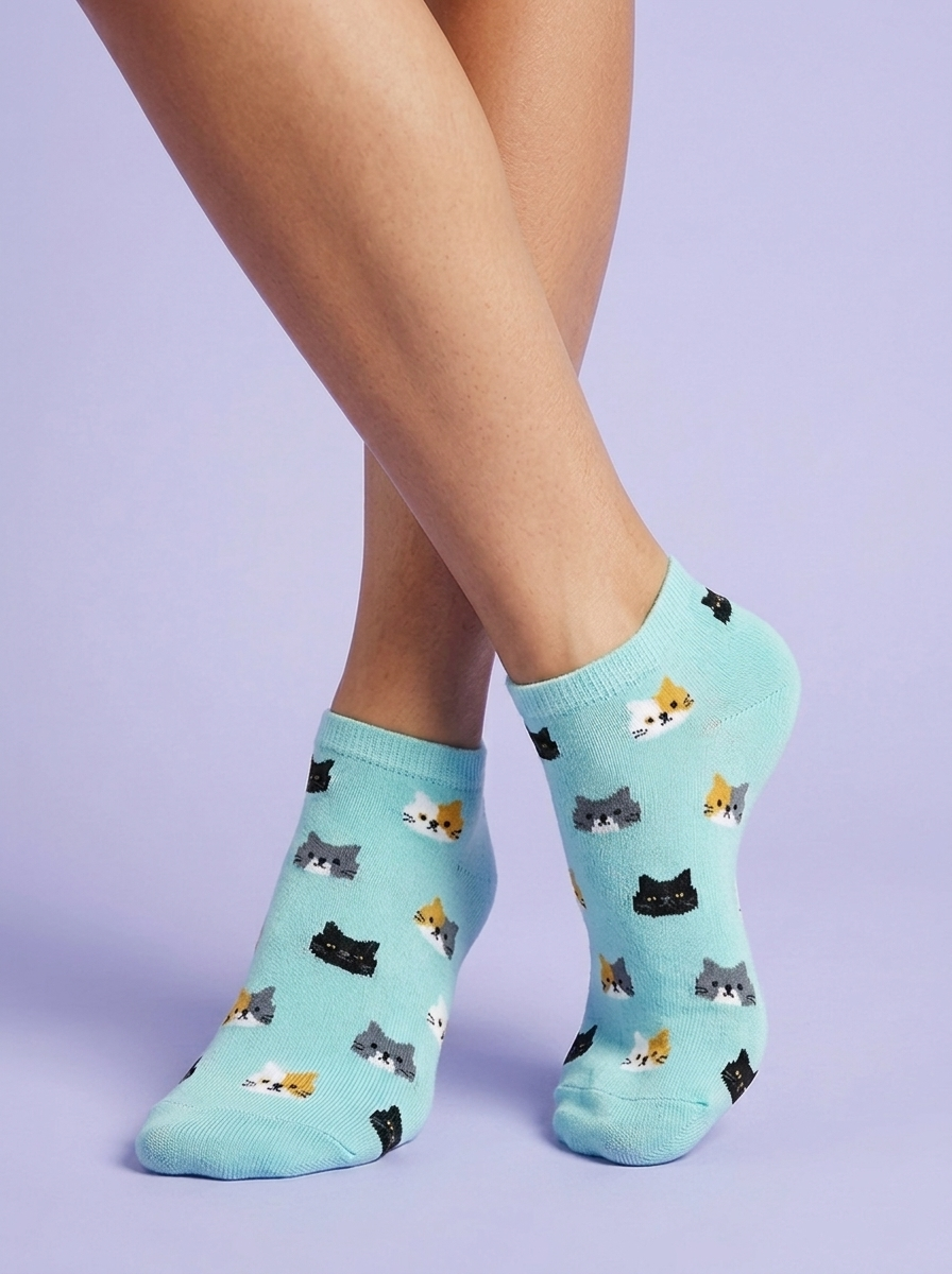 The Meow Bunch Ankle Socks