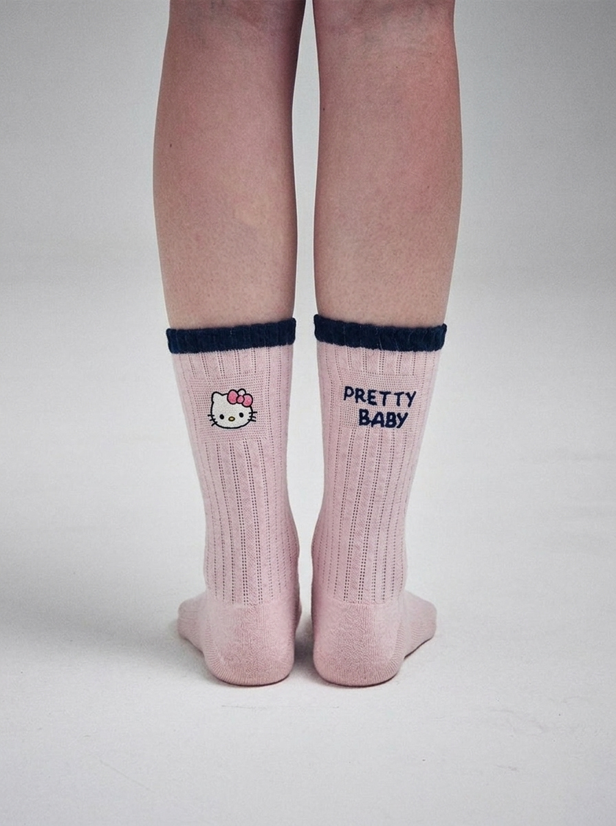 Hello Kitty Pretty Baby Crew Socks
